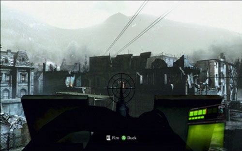 Po detonacji opuść budynek, i wdrap się na drabinę kawałek dalej - 1 - Wieżyczki przeciwlotnicze | Kampania Jakea | Solucja Resident Evil 6 - Resident Evil 6 - poradnik do gry