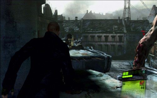 Zaprowadzi cię ona na budynek, gdzie umieszczono karabin maszynowy - 1 - Starcie z B.O.W. | Kampania Jakea | Solucja Resident Evil 6 - Resident Evil 6 - poradnik do gry