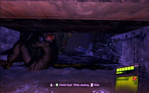 Niestety kilka kroków dalej stwór nagle cie zauważy i zacznie gonić - 2 - Ponowne spotkanie z Ustankiem | Kampania Jakea | Solucja Resident Evil 6 - Resident Evil 6 - poradnik do gry