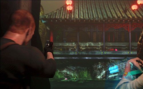 Po zabiciu trójki czekających w ogrodzie przeciwników, musisz skręcić w prawo - 3 - Pojedynek z czołgiem | Kampania Jakea | Solucja Resident Evil 6 - Resident Evil 6 - poradnik do gry