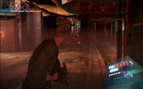 Razem przejdźcie przez drzwi i wejdźcie na następny plac - 4 - Walka z helikopterem | Kampania Jakea | Solucja Resident Evil 6 - Resident Evil 6 - poradnik do gry