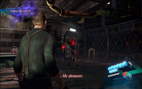 Twoim zadaniem jest zabicie czekającego w pokoju mutanta - 5 - Ucieczka z więzienia | Kampania Jakea | Solucja Resident Evil 6 - Resident Evil 6 - poradnik do gry