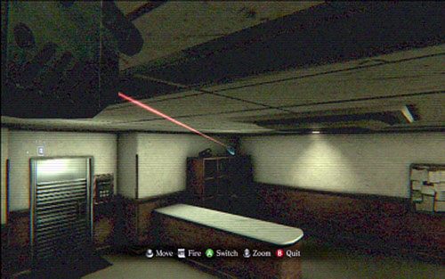 Pierwszy emblemat możesz zestrzelić jako Jake poprzez system monitoringu umieszczony niedaleko zakodowanych drzwi - Rozdział III | Emblematy - Jake | Resident Evil 6 - Resident Evil 6 - poradnik do gry