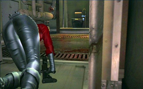 Przed barierą z laserami skręć w lewo - 1 - Skradanie po okręcie | Kampania Ady Wong | Solucja Resident Evil 6 - Resident Evil 6 - poradnik do gry