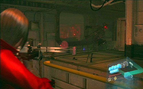 Po drugiej stronie idź dalej w lewo, aż zobaczysz włącznik alarmu - 1 - Skradanie po okręcie | Kampania Ady Wong | Solucja Resident Evil 6 - Resident Evil 6 - poradnik do gry