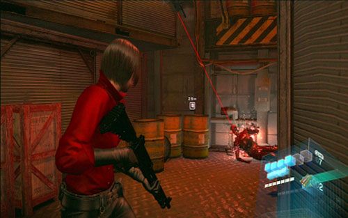 Po drugiej stronie zeskocz na dół i pokonaj kolejnych Javo - 1 - Apartament; Wieżyczki | Kampania Ady Wong | Solucja Resident Evil 6 - Resident Evil 6 - poradnik do gry