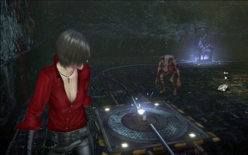 Na początku uderz go raz pięścią, a następnie poczekaj, aż będzie niedaleko pustej platformy - 2 - Cmentarne łamigłówki | Kampania Ady Wong | Solucja Resident Evil 6 - Resident Evil 6 - poradnik do gry