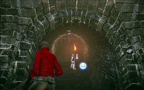 Za nimi znajdziesz drążek, na którym musisz użyć linki oraz drabinę prowadzącą na powierzchnię - 2 - Cmentarne łamigłówki | Kampania Ady Wong | Solucja Resident Evil 6 - Resident Evil 6 - poradnik do gry