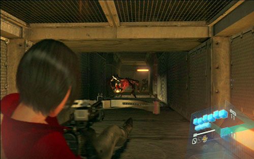 Tam znajdziesz niski tunel, przez który musisz się przeczołgać - 4 - Reflektory | Kampania Ady Wong | Solucja Resident Evil 6 - Resident Evil 6 - poradnik do gry