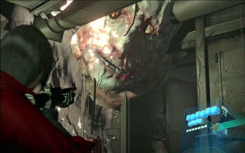 Za nimi czeka na ciebie wielka twarz bestii - 4 - Ucieczka przed mutantem | Kampania Ady Wong | Solucja Resident Evil 6 - Resident Evil 6 - poradnik do gry