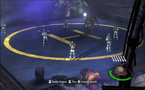 W przypadku trzeciego dachu po prostu wyeliminuj wszystkich wrogów i poczekaj, aż twoja bohatera wyląduje - 5 - Lot śmigłowcem | Kampania Ady Wong | Solucja Resident Evil 6 - Resident Evil 6 - poradnik do gry