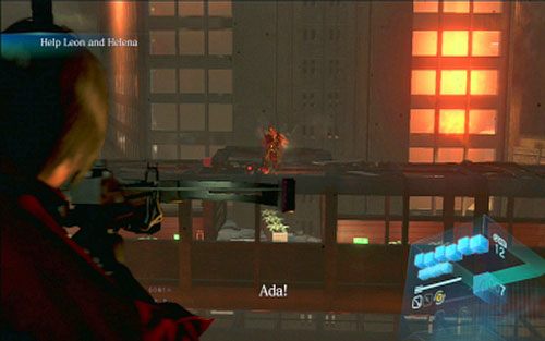 Chwilę później wylądujesz na widzie, z której musisz strzelać do Simmonsa - 5 - Finałowe starcie | Kampania Ady Wong | Solucja Resident Evil 6 - Resident Evil 6 - poradnik do gry