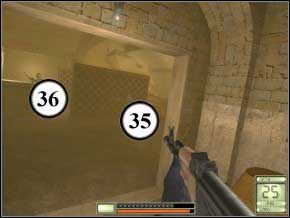 Idź w lewo, w głąb sali - po prawej jest snajper, wychyl się zza półki z winem i zdejmij go (37) - Vergara | Soldier of Fortune 2 Double Helix - Soldier of Fortune 2: Double Helix - poradnik do gry