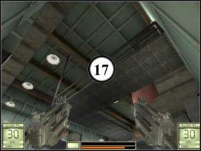 Wyjmij granatnik i zajmij się trzema strażnikami rozstawionymi na schodach (18) (19) (20), a następnie skręć w lewo - Seaward | Soldier of Fortune 2 Double Helix - Soldier of Fortune 2: Double Helix - poradnik do gry