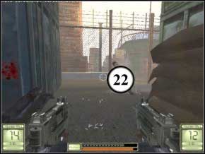 Wróć się odrobinę i spójrz pomiędzy kontenery - ustawi się tam dwóch Chińczyków, którzy zaczną strzelać - Hongkong | Soldier of Fortune 2 Double Helix - Soldier of Fortune 2: Double Helix - poradnik do gry