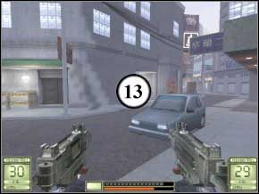 Idź tam, gdzie on stał, zabij strażnika naprzeciwko (14), a następnie dwóch na ulicy po prawej (15) (16) - Hongkong | Soldier of Fortune 2 Double Helix - Soldier of Fortune 2: Double Helix - poradnik do gry