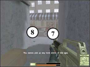 Dalej, pod dachem, stanie kolejna para - możesz zabić obu celnie (do góry) strzelając z granatnika (9) (10) - Hongkong | Soldier of Fortune 2 Double Helix - Soldier of Fortune 2: Double Helix - poradnik do gry