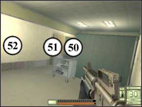 Otwórz te drzwi - za nimi jest trzech terrorystów, którym daj wykład z prawa i sprawiedliwości (53) (54) (55), idź dalej, za drugimi drzwiami jest ostatnich dwóch (56) (57) - New York | Soldier of Fortune 2 Double Helix - Soldier of Fortune 2: Double Helix - poradnik do gry