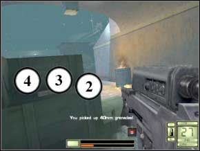 Idź pod most - po lewej i po prawej stoi strażnik (5) (6), bądź bardzo ostrożny, najlepiej wychyl się skądś i zdejmij obu za pomocą OICW - Kamczatka | Soldier of Fortune 2 Double Helix - Soldier of Fortune 2: Double Helix - poradnik do gry