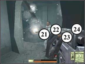 Wyjdź z kanału, idź przed siebie, włącz celownik OICW - w oddali zauważysz przeciwnika, którego zastrzel (1) - Kamczatka | Soldier of Fortune 2 Double Helix - Soldier of Fortune 2: Double Helix - poradnik do gry