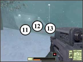 Wróć się do skrzynek i przejdź przez most - nie zważaj na strażnika, który strzela do ciebie z góry, gdyż i tak nie trafi, jeśli będziesz szybko szedł - Kamczatka | Soldier of Fortune 2 Double Helix - Soldier of Fortune 2: Double Helix - poradnik do gry