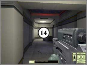 Z lewej strony w korytarzu pojawi się para strażników (15) (16) - druga będzie w pokoju po prawej (17) (18) - Texas | Soldier of Fortune 2 Double Helix - Soldier of Fortune 2: Double Helix - poradnik do gry