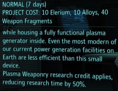 Podsumowanie projektu: czas badań, koszta, ewentualne research credits. - Badania naukowe w XCOM Enemy Unknown | Baza - XCOM: Enemy Unknown - poradnik do gry