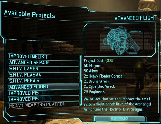 Lista ulepszeń z The Foundry jest łudząco podobna do tej z Build/Buy Items, lecz rządzi się innymi zasadami. - Produkcja i ulepszanie ekwipunku w XCOM Enemy Unknown | Baza - XCOM: Enemy Unknown - poradnik do gry