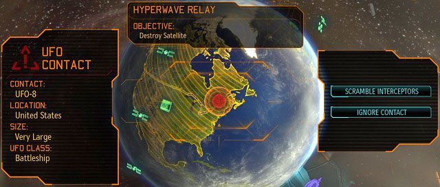 Zaawansowane metody detekcji dają nam więcej informacji o UFO: tego bandytę trzeba zestrzelić. - Globus - walka w powietrzu | Baza w XCOM Enemy Unknown - XCOM: Enemy Unknown - poradnik do gry