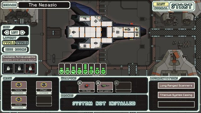 załoga: 3x human - Stealth Cruiser (A) - The Nesasio | Statki | FTL Faster Than Light - FTL: Faster Than Light - poradnik do gry