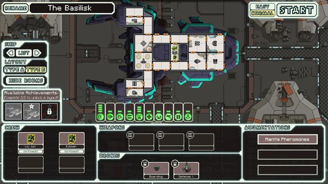 załoga: 2x mantis - Mantis Cruiser (B) - The Basilisk | Statki | FTL Faster Than Light - FTL: Faster Than Light - poradnik do gry