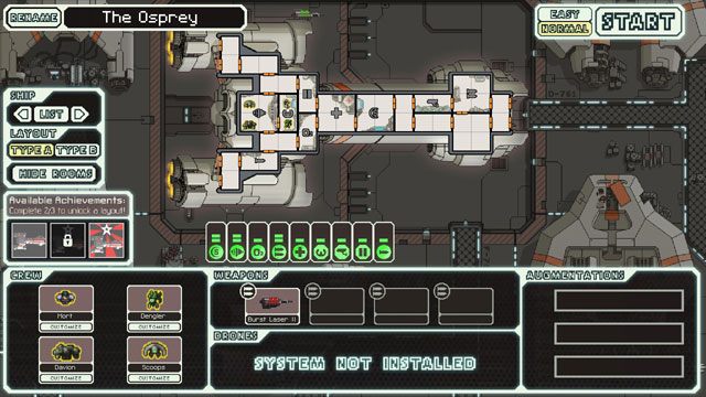 załoga: human, mantis, rockmen, engi - Federation Cruiser (A) - The Osprey | Statki | FTL Faster Than Light - FTL: Faster Than Light - poradnik do gry