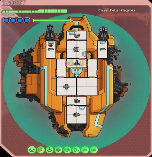 W tej fazie przeciwnik dorobił się super osłony typowej dla statków rasy Zoltan - Faza III - plazma | Walka końcowa | FTL Faster Than Light - FTL: Faster Than Light - poradnik do gry