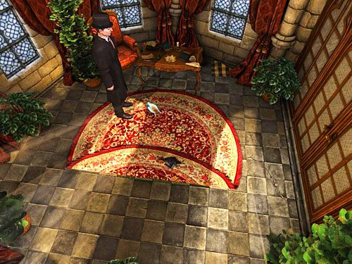 Następnie odegnij przeciwległą część dywanu - Odkryj sekret księdza | Zbrodnia w diecezji Knighstbridge - Testament Sherlocka Holmesa - poradnik do gry