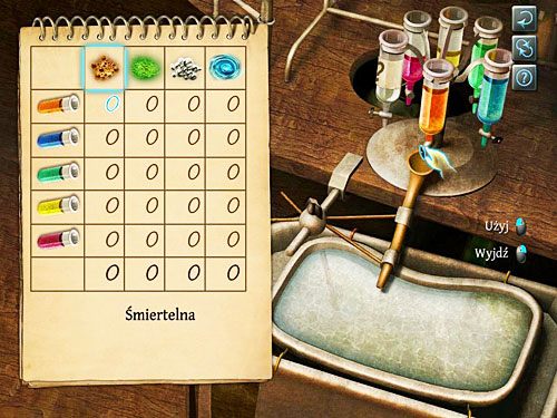 Następnie klikaj na pozostałe próbówki, żeby przemieszczały się nad zlewkę - Zbadaj truciznę | Zbrodnia w diecezji Knighstbridge - Testament Sherlocka Holmesa - poradnik do gry