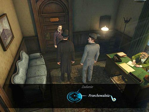 Znajomą trasą maszeruj więc ponownie do sekretariatu i zagadnij Jenny na temat klucza do przechowalni - Zdobądź pióro Hansa | Ucieczka z więzienia Westgate - Testament Sherlocka Holmesa - poradnik do gry