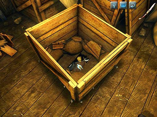 Rozetnij schowany w otworze worek (scyzorykiem albo nożyczkami) - Spenetruj szopę | Jatka w Whitechapel - Testament Sherlocka Holmesa - poradnik do gry