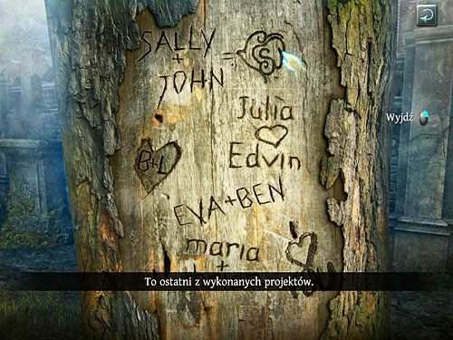 Przyjrzyj się wyrytym na nim napisom, a konkretnie temu dotyczącemu najnowszych kochanków, czyli Sally i Johna (o czym wiesz z listy niedawnych zgonów z holu prosektorium) - Odkryj, co bandyci schowali na cmentarzu | Jatka w Whitechapel - Testament Sherlocka Holmesa - poradnik do gry