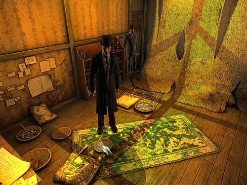 Z kolei z jednej ze stojących na dywanie mis zabierz łyżeczkę z ziarenkami opium - Unieszkodliw strażnika | Jatka w Whitechapel - Testament Sherlocka Holmesa - poradnik do gry