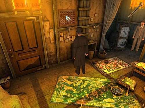 Podeprzyj nim odemknięte sierpakiem okno i wydostań się przez nie na korytarz palarni - Unieszkodliw strażnika | Jatka w Whitechapel - Testament Sherlocka Holmesa - poradnik do gry