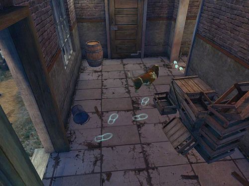 Ponownie wejdź do budynku, w którym przed chwilą byłeś, skręć w prawo i przejdź przez pomieszczenie po prawej do kolejnego (na wprost) - Przedostań się na drugą stronę kanału | Wypadek w doku przy Stinging Street - Testament Sherlocka Holmesa - poradnik do gry