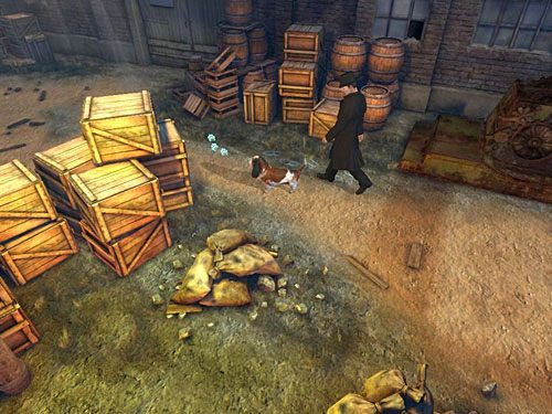 Dalej maszeruj przed siebie - Dostań się do budynku i opuść go drugim wyjściem | Wypadek w doku przy Stinging Street - Testament Sherlocka Holmesa - poradnik do gry