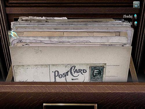 Wyciągnij z niej dokument, którego lewy górny róg jest wymazany niebieskim atramentem z taśmy - niewątpliwie sekretarka dopiero co go przeglądała - Odczytaj treść notatki i dowiedz się, czego ona dotyczy | Wizyta w biurze O. Farleya - Testament Sherlocka Holmesa - poradnik do gry