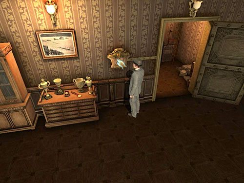 Następnie wyjdź z sekretnego pokoju, by ustawić wiosła na herbie w pierwotnym ułożeniu - Otwórz sejf | Eksplozja w posiadłości sędziego Becketta - Testament Sherlocka Holmesa - poradnik do gry