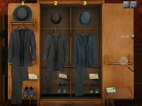 Pora rozdzielić koperty, określające jakiego rodzaju są to kostiumy - Skompletuj trzy przebrania | Kryjówka w Whitechapel - Testament Sherlocka Holmesa - poradnik do gry