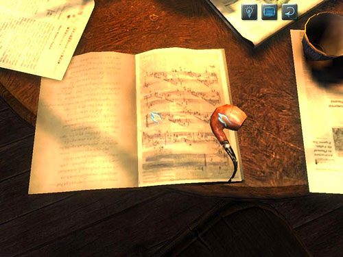 Na stole obok fajki zlokalizuj gazetę muzyczną (weź oba te przedmioty) - Otwórz walizkę | Kryjówka w Whitechapel - Testament Sherlocka Holmesa - poradnik do gry