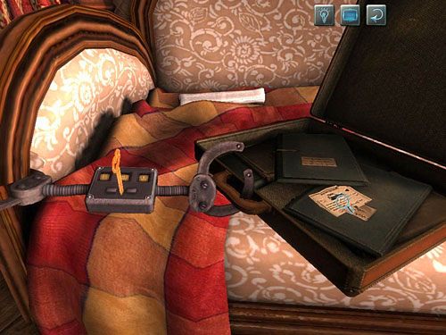 W walizce znajdziesz bilet kolejowy na przedmieścia Londynu (kliknij go) - Otwórz walizkę | Kryjówka w Whitechapel - Testament Sherlocka Holmesa - poradnik do gry