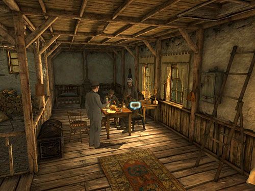 Spróbuj porozmawiać siedzącymi przy stole trzema Rosjanami (kliknij każdego z nich) - Porozum się z anarchistami | Pożar w młynie - Testament Sherlocka Holmesa - poradnik do gry