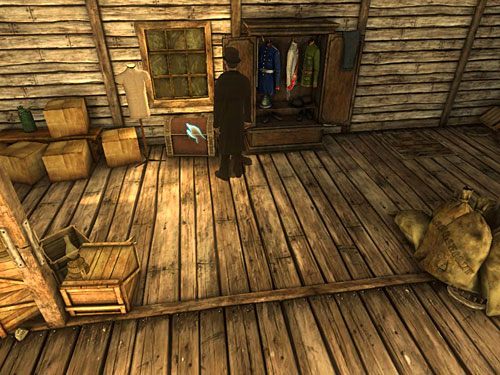 Na ledwo od niej stoi tajemniczy kufer - Rozejrzyj się po poddaszu | Pożar w młynie - Testament Sherlocka Holmesa - poradnik do gry