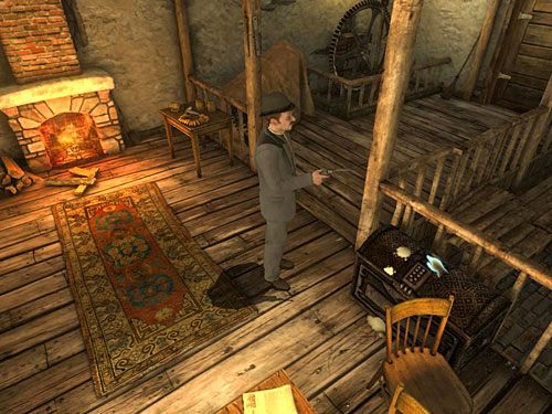 Podejdź do kufra i kliknij go - Rozwal fałszywą ścianę (1); Znajdź brakującą zębatkę | Pożar w młynie - Testament Sherlocka Holmesa - poradnik do gry